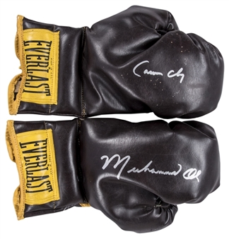 Lot of (2) Muhammad Ali/Cassius Clay Signed Everlast Gloves (Beckett)